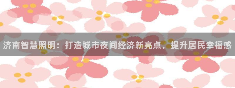 济南智慧照明：打造城市夜间经济新亮点，提升居民幸福感