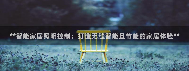 **智能家居照明控制:打造无缝智能且节能的家居体验**