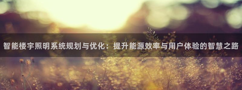 智能楼宇照明系统规划与优化：提升能源效率与用户体验的智慧之路